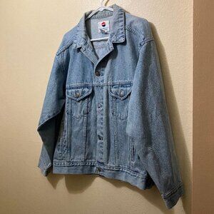Vintage 'Nothing Else Is A Pepsi' Light Wash Vintage 90s Jean Jacket Size Medium